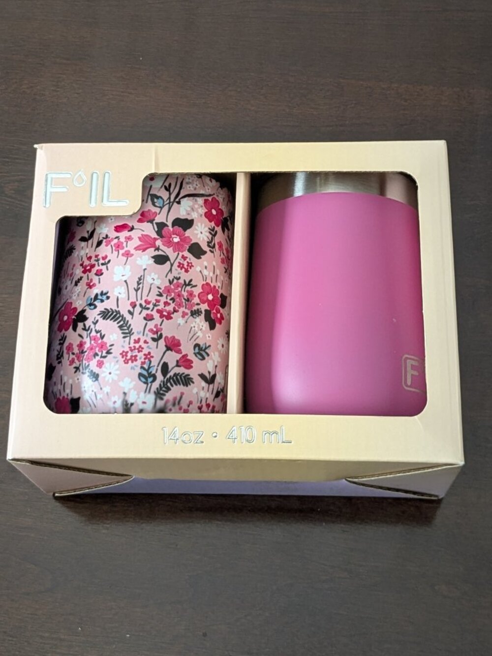 F'il  2PCS-12oz Wine Tumbler With Lid Stainless Steel Travel Mug Stemless Double